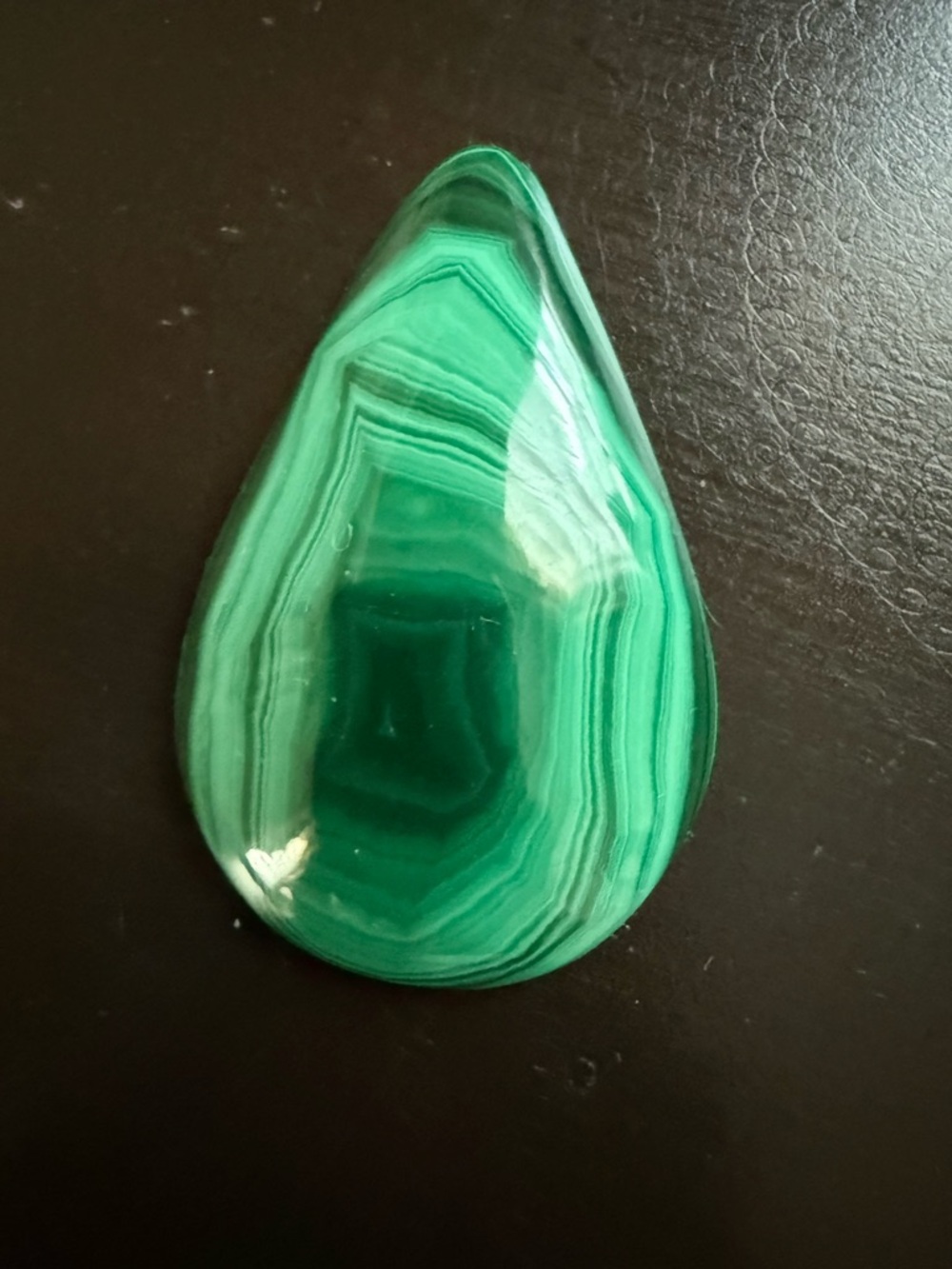 Teardrop Green Malachite Cabochon